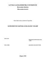 Referāts 'Konkurences faktora loma banku nozarē', 1.