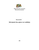Referāts 'Dzīvojamās ēkas apkure un ventilācija', 1.