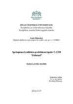 Diplomdarbs 'Sprieguma kvalitātes problēmas izpēte T-1310 "Dzintari"', 1.