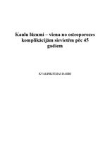 Referāts 'Kaulu lūzumi - viena no osteoporozes komplikācijām sievietēm pēc 45 gadiem', 1.