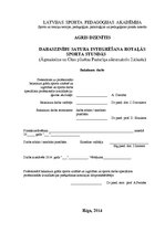 Diplomdarbs 'Dabaszinību satura integrēšana rotaļās sporta stundās', 1.