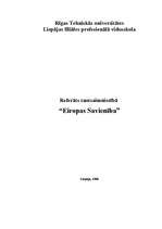 Referāts 'Eiropas Savienība', 1.