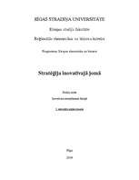 Konspekts 'Stratēģija inovatīvajā jomā', 1.