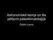 Prezentācija 'Astronomiskā teorija un tās pētījumi paleoekoloģijā', 1.