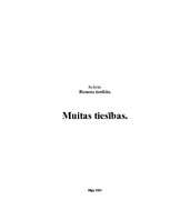 Referāts 'Muitas tiesības', 1.