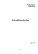Referāts 'Reimatiskās sirdskaites', 1.