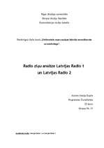 Konspekts 'Radio ziņu analīze', 1.