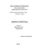 Konspekts 'Kapitālisma attīstība', 1.