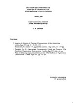 Konspekts 'Masu komunikācija. Kultūras industrija. Organizāciju komunikācija', 1.