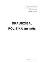 Referāts 'Draudzība, politika un mēs', 1.