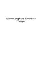 Eseja 'Stephenie Meyer "Twilight"', 1.
