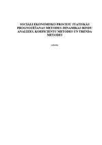 Referāts 'Sociāli ekonomisko procesu statiskās prognozēšanas metodes: dinamikas rindu anal', 1.