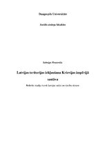 Referāts 'Latvijas teritorijas iekļaušana Krievijas impērijas sastāvā', 1.