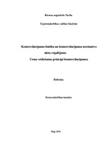Referāts 'Komercdarījumu būtība un komercdarījumu normatīvo aktu regulējums; cenu veidošan', 1.