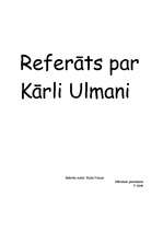 Referāts 'Kārlis Ulmanis', 1.