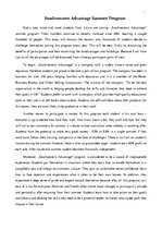 Eseja 'Southwestern Advantage Summer Program', 1.