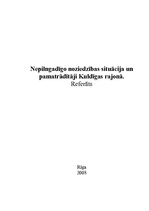 Referāts 'Nepilngadīgo noziedzības situācija un pamatrādītāji Kuldīgas rajonā', 1.