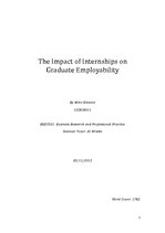 Referāts 'The Impact of Internships on Graduate Employability', 1.