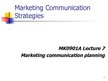 Prezentācija 'Marketing Communication Strategies', 1.