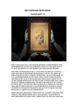 Eseja 'Itāļu renesanse. "Apustuļa galva"', 1.