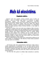 Referāts 'Mežs kā ekosistēma', 1.