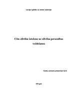 Referāts 'Citu cilvēku ietekme uz cilvēka personības veidošanos', 1.