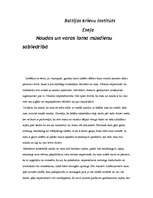 Eseja 'Naudas un varas loma mūsdienu sabiedrībā', 1.