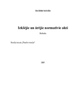 Referāts 'Iekšējie un ārējie normatīvie akti', 1.
