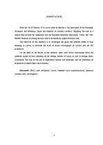 Diplomdarbs 'Eiro ieviešanas ieguvumu un izmaksu analīze Latvijā', 3.