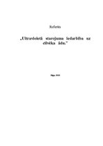 Referāts 'Ultravioletā starojuma iedarbība uz cilvēka ādu', 1.