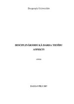 Referāts 'Disciplinārsods kā darba tiesību aspekts', 1.