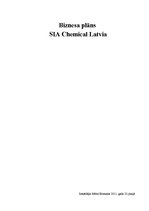 Paraugs 'Biznesa plāns. SIA "Chemical Latvia"', 1.