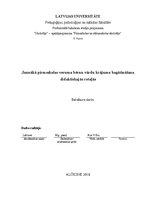 Diplomdarbs 'Jaunākā pirmsskolas vecuma bērnu vārdu krājuma bagātināšana didaktiskajās rotaļā', 1.