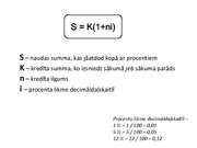 Prezentācija 'Kredītprocentu maksājumu aprēķināšana', 2.