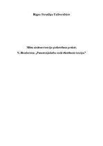 Referāts 'Māsu zinātnes teoriju pielietošana praksē', 1.