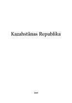 Referāts 'Kazahstānas Republika', 1.