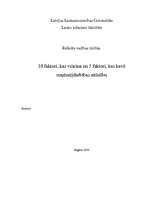 Referāts 'Desmit faktori, kas veicina un pieci faktori, kas kavē uzņēmējdarbības attīstību', 1.