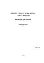 Eseja 'Kultūras, ētikas un ticības mācības pamatu mācīšanas vajadzība sākumskolā', 1.
