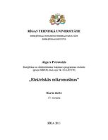 Prakses atskaite 'Elektriskās mikromašīnas', 1.