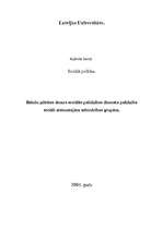 Referāts 'Baložu pilsētas domes sociālās palīdzības dienesta palīdzība sociāli atstumtajām', 1.