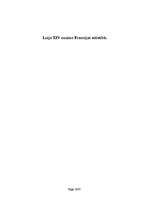 Eseja 'Luija XIV nozīme Francijas attīstībā', 1.