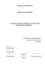 Diplomdarbs 'IT pakalpojumu vadība un tās loma uzņēmumu darbībā', 1.