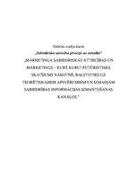 Referāts 'Mārketinga sabiedriskās attiecības un mārketings - kurš kuru?', 1.
