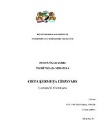 Paraugs 'Teorētiskā mehānika. Cieta ķermeņa līdzsvars', 1.