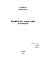 Eseja 'Portāla www.rigatourism.lv izvērtējums', 1.