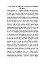 Eseja 'Latvijas demogrāfiskās politikas mērķi un risinājumu vērtējums', 1.