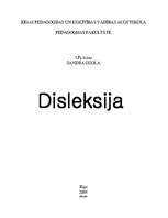 Referāts 'Disleksija', 1.