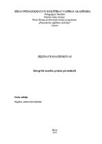 Prakses atskaite 'Integrētā mācību prakse pirmsskolā', 1.