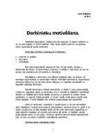 Konspekts 'Darbinieku motivēšana', 1.