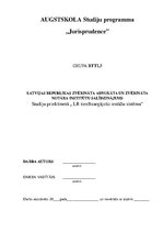 Referāts 'Latvijas Republikas zvērināta advokāta un zvērināta notāra institūtu salīdzināju', 1.